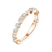 ROUND SHAPED MOISSANITE MINIMALIST WEDDING BAND Mapple Gems